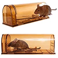 Signstek Trampa para Ratones 2pcs- Trampas Ratas para Interiores Sin Matar- Reutilizable y Fácil de Limpiar- para Cocina…